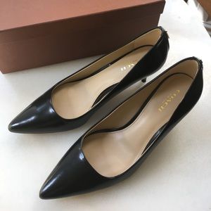 Coach genuine black leather 2” pumps size 6.5
